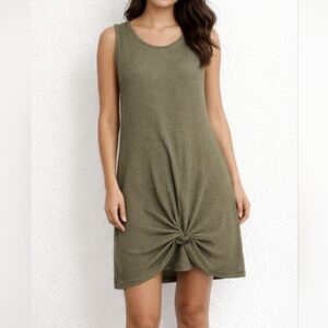 Love, Fire Olive Green Waffle Knit Dress XL NWT